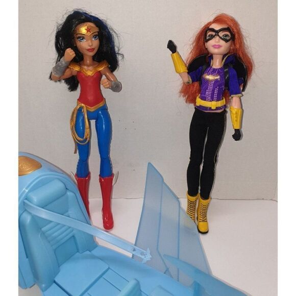 DC Super Hero Girls Wonder Woman Bat Girl Invisible Jet Plane Action Figures Pla - Picture 6 of 6